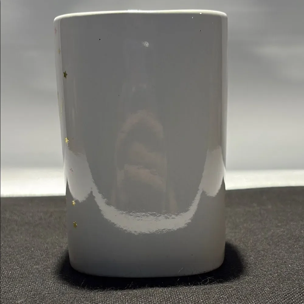 Shine White and Gold Bath Storage Cup